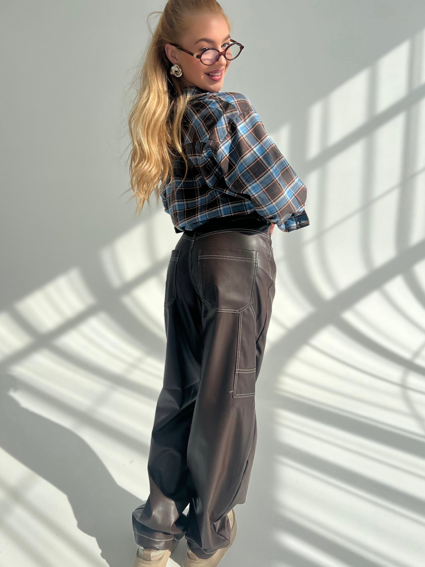 CHECKERED SHIRT “Brown&Blue”