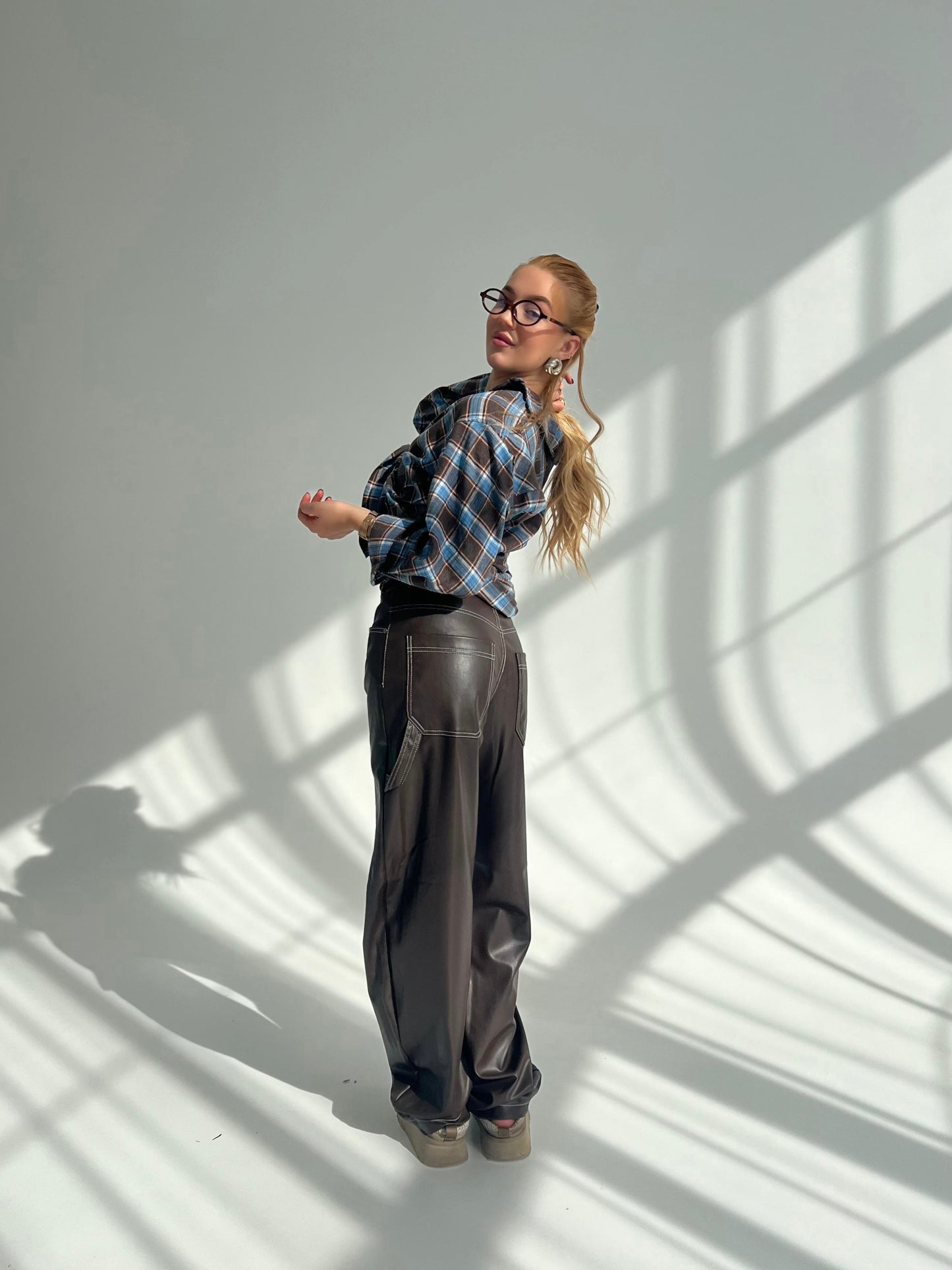 CHECKERED SHIRT “Brown&Blue”