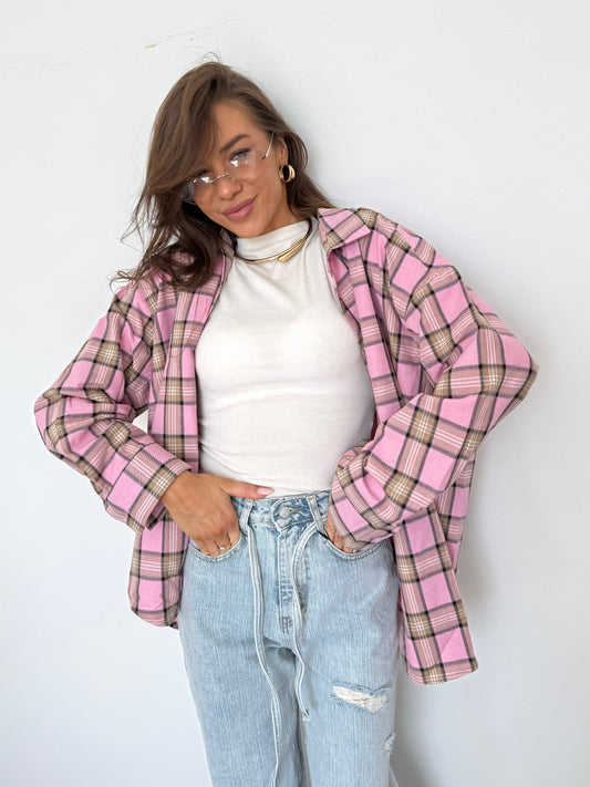 CHECKERED SHIRT “Brown&Pink”