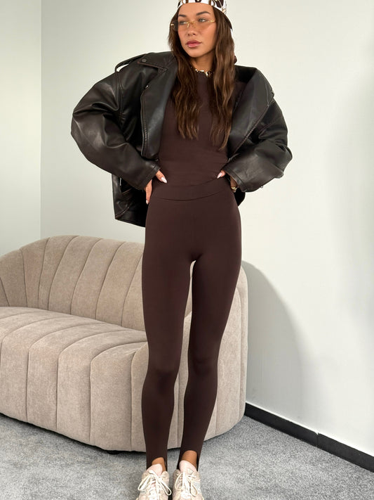 ! PRE-ORDER ! Trendy leggings “Choco”