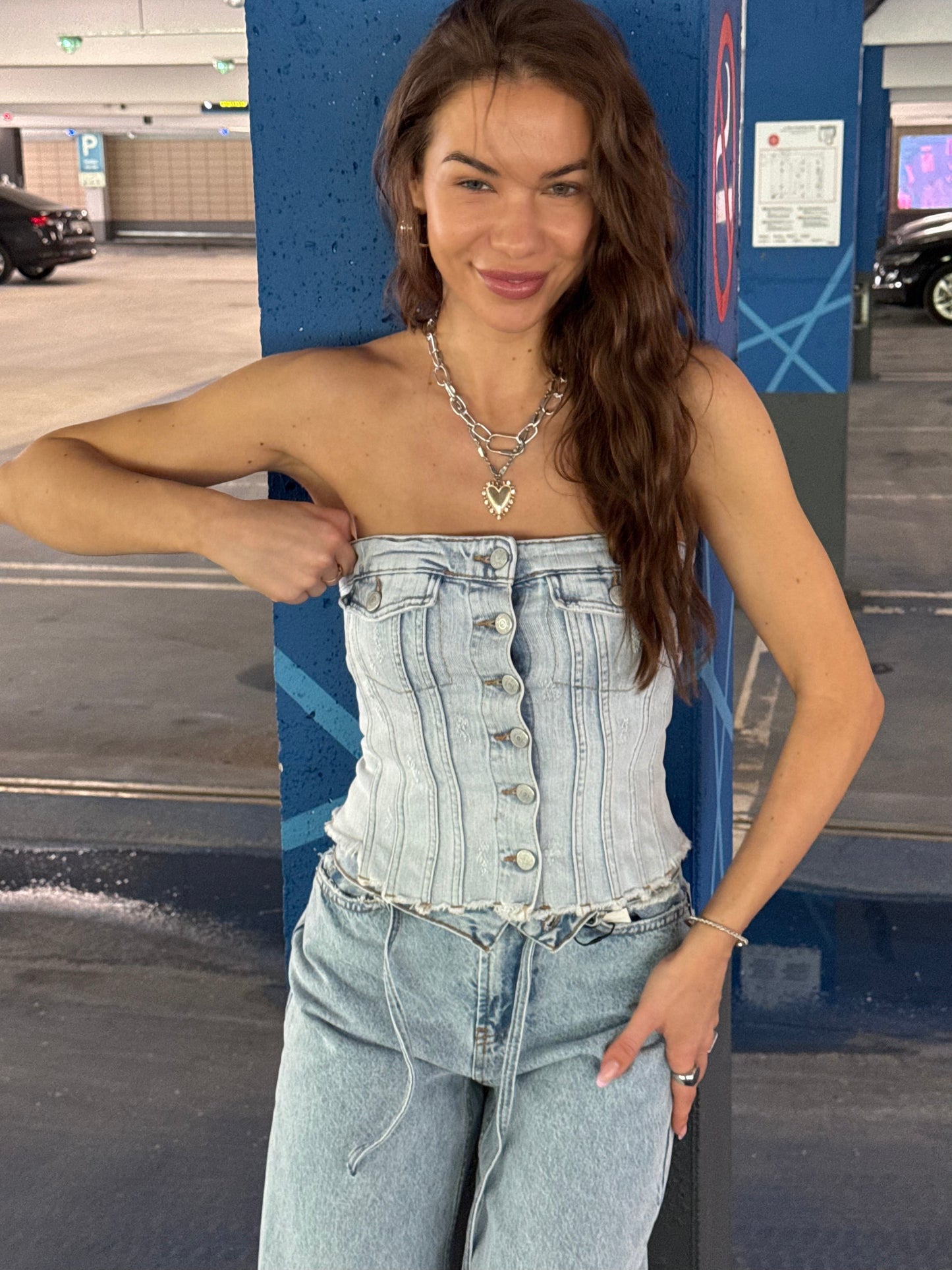 DENIM CORSET