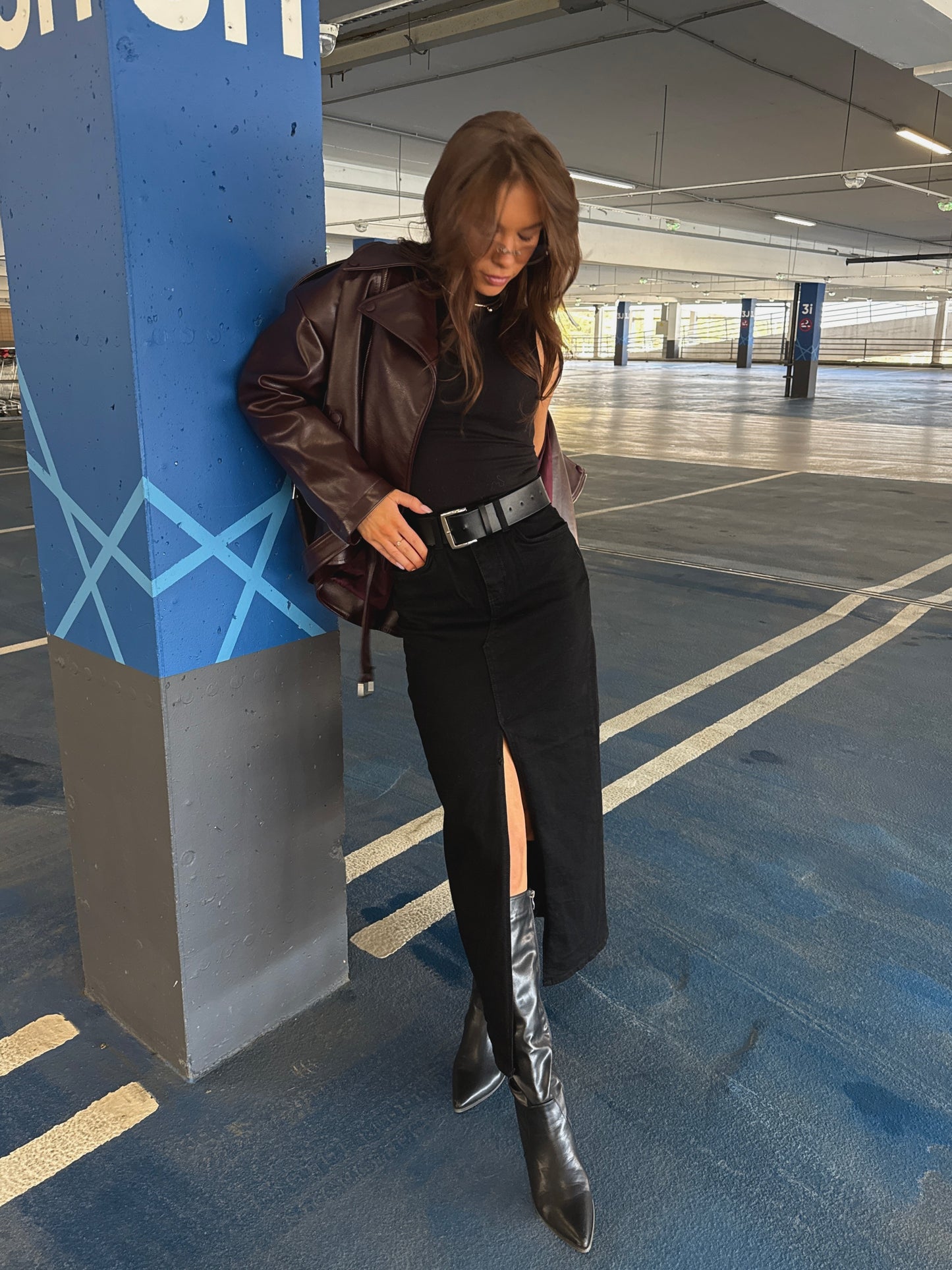 MAXI SKIRT “Black Denim”