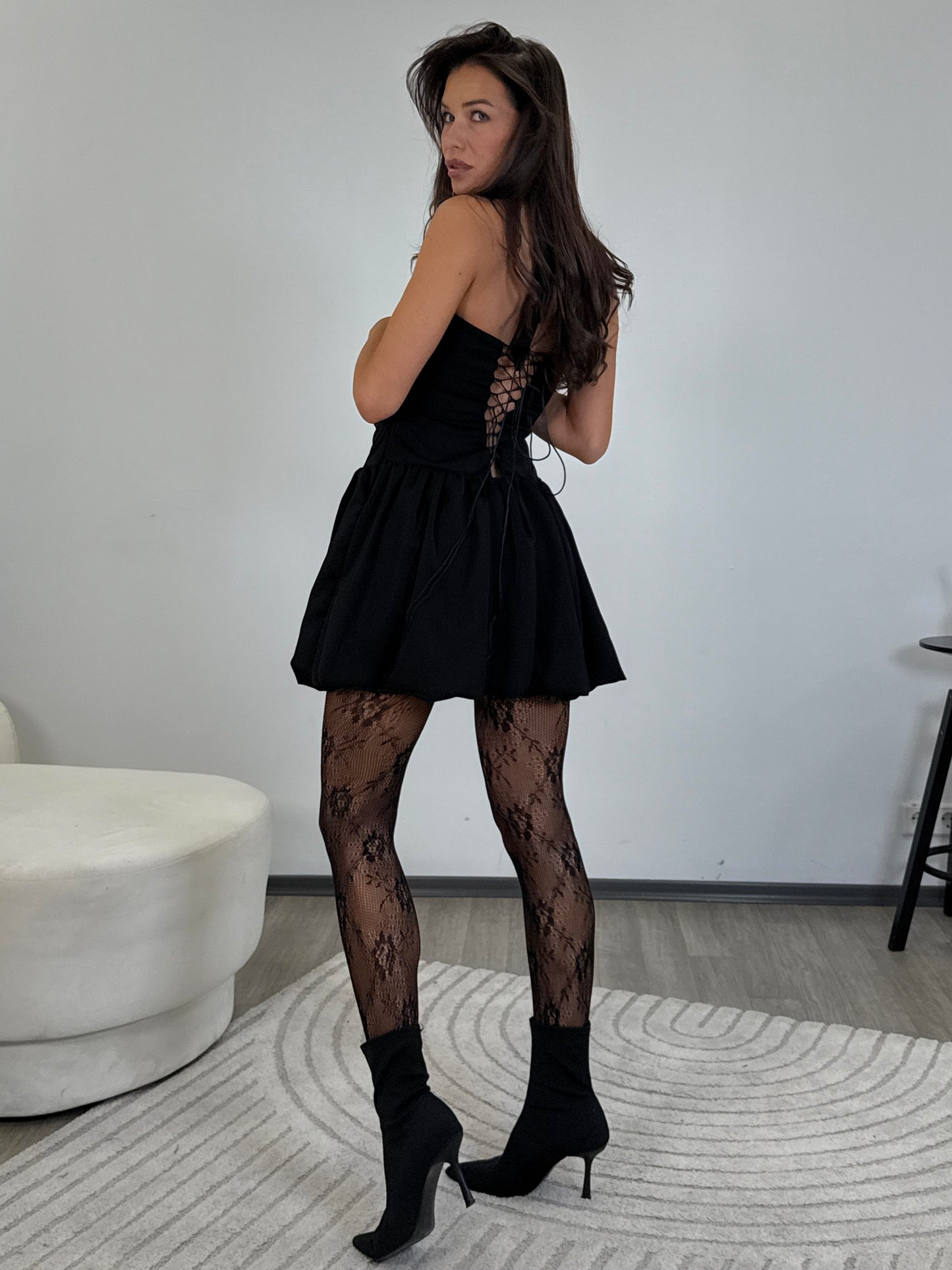 BLACK CORSET DRESS