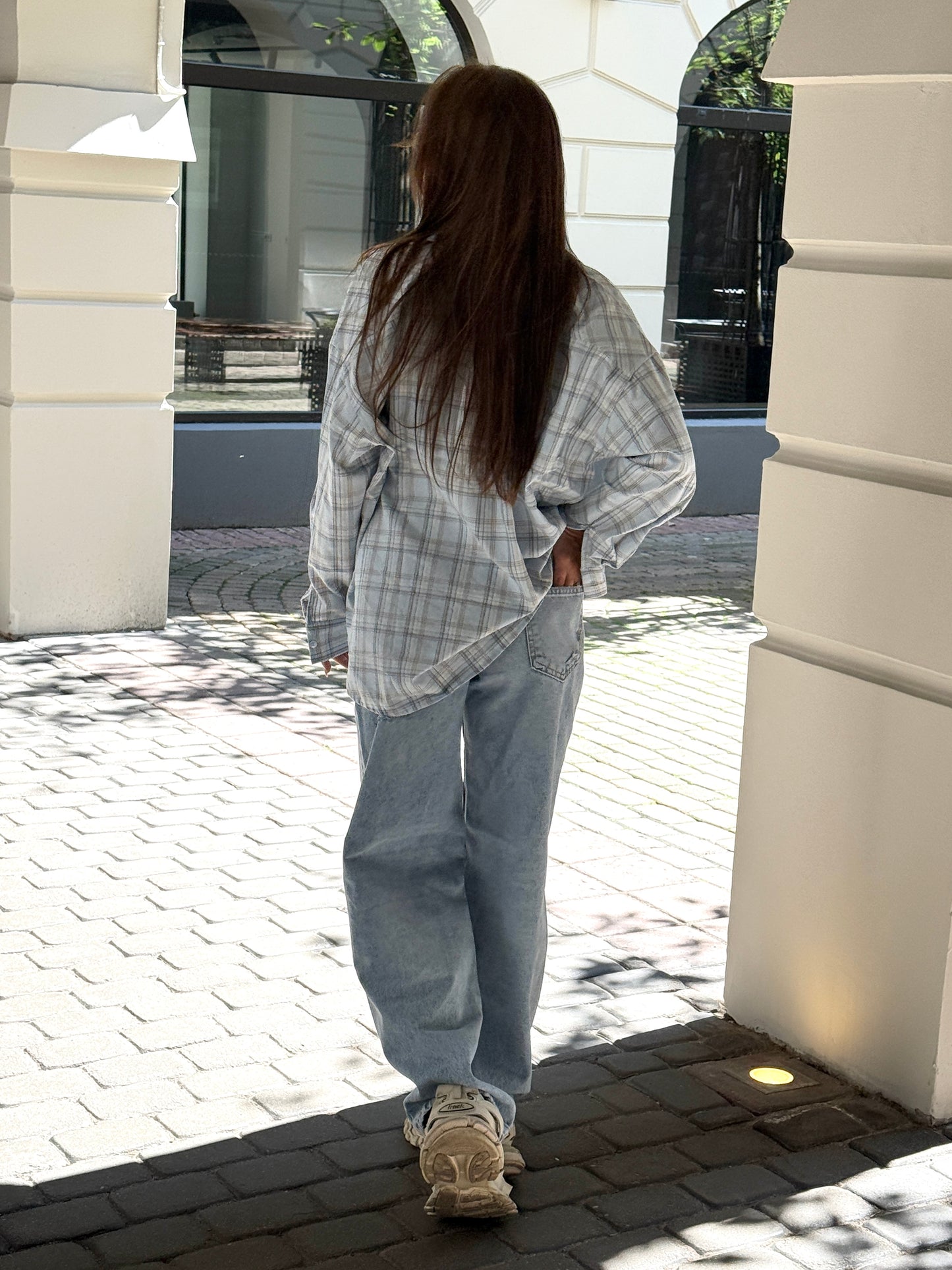 CHECKERED SHIRT “Baby Blue”
