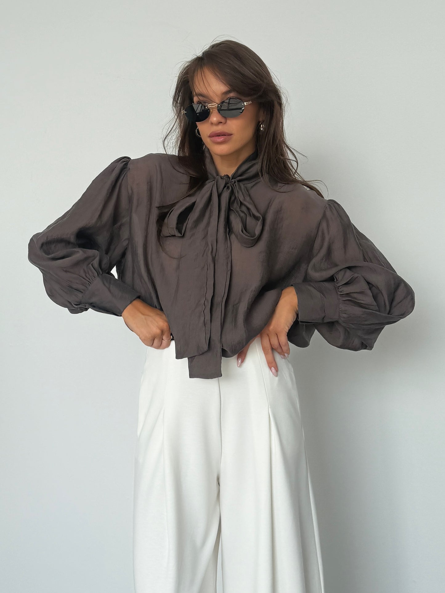 ELEGANT BLOUSE “Light Choco”
