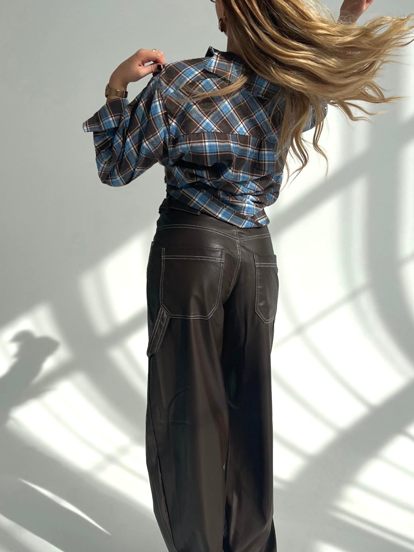 CHECKERED SHIRT “Brown&Blue”