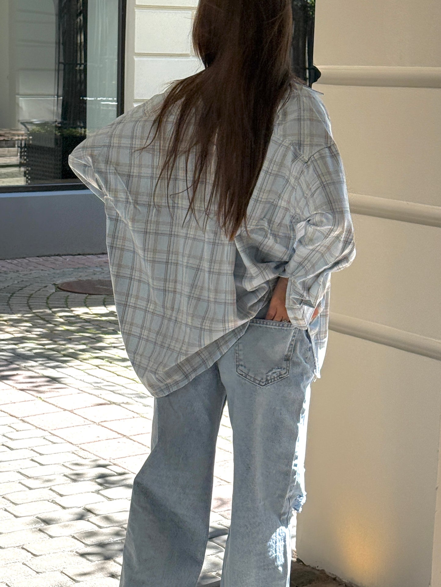 CHECKERED SHIRT “Baby Blue”