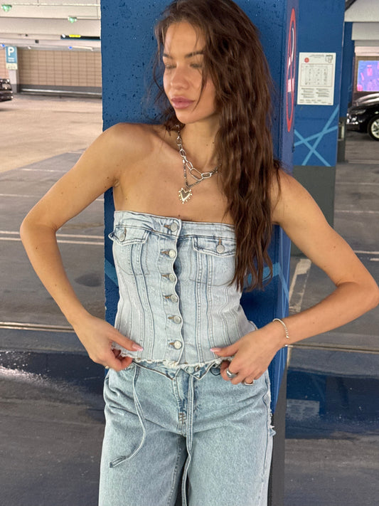 DENIM CORSET