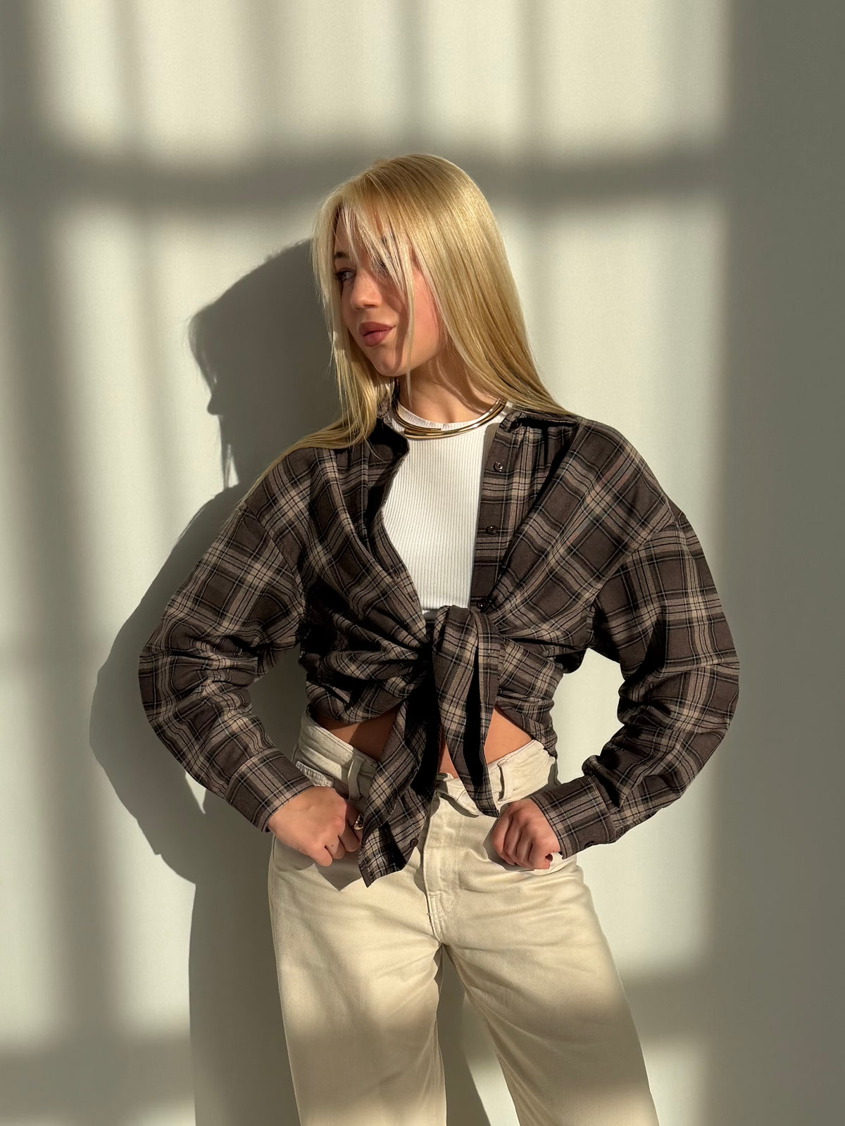 CHECKERED SHIRT “Brown”