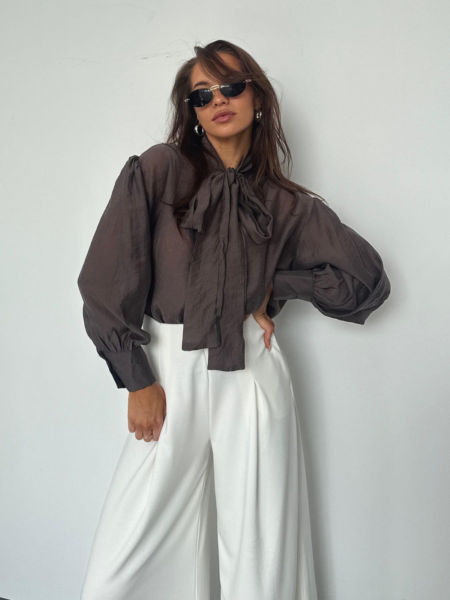 ELEGANT BLOUSE “Light Choco”
