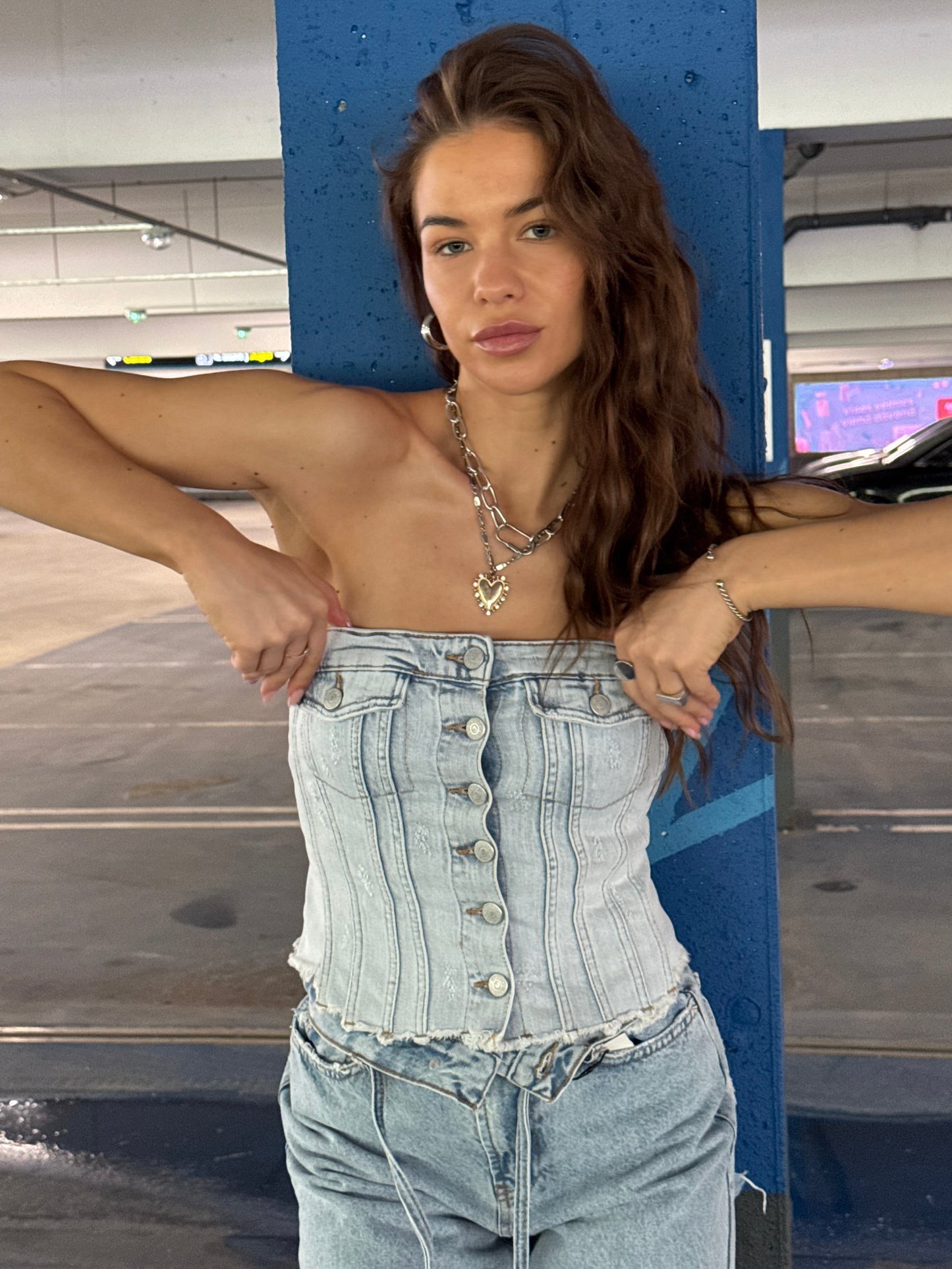 DENIM CORSET