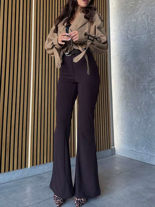FLARE PANTS “Choco”