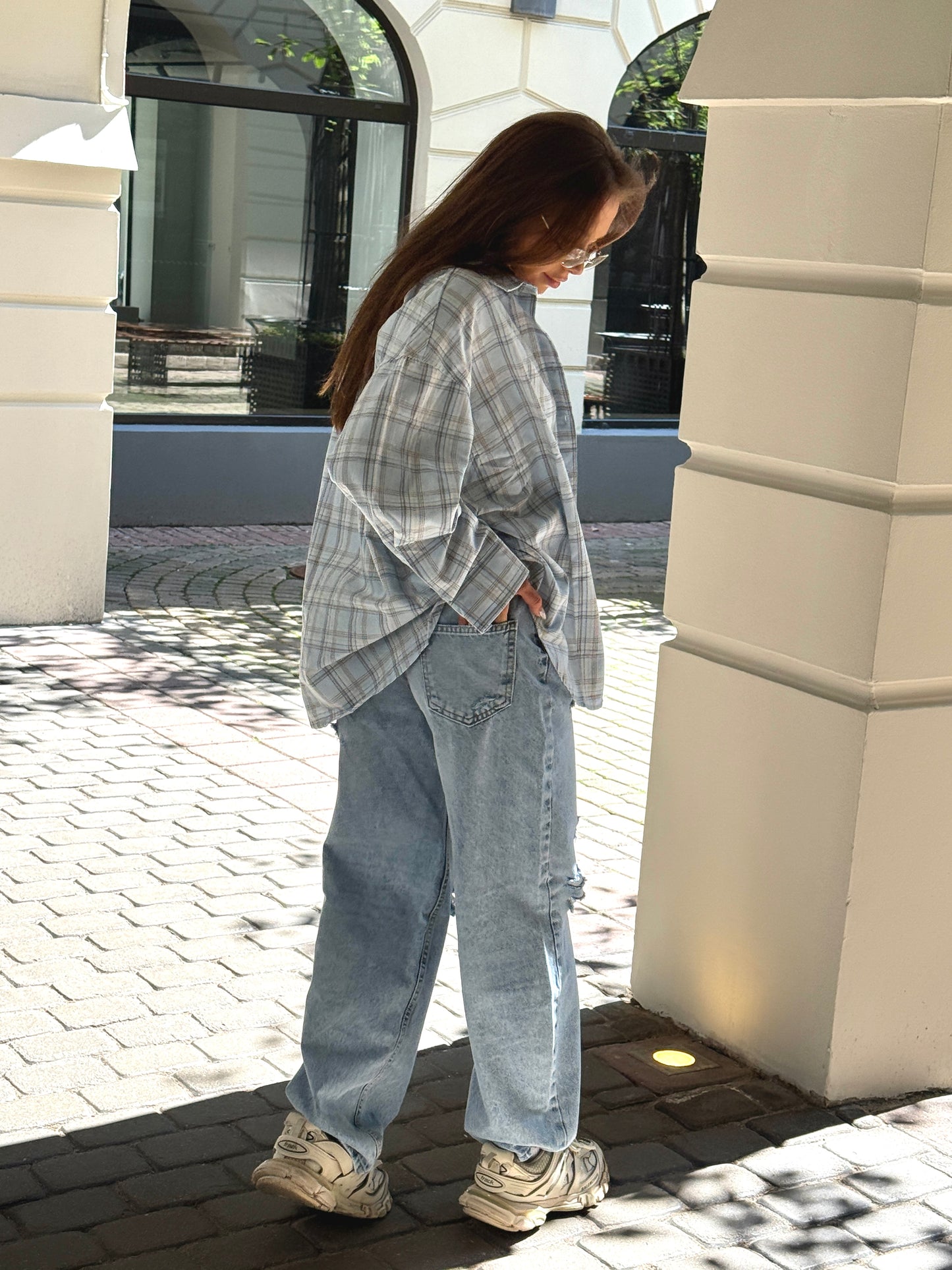 CHECKERED SHIRT “Baby Blue”