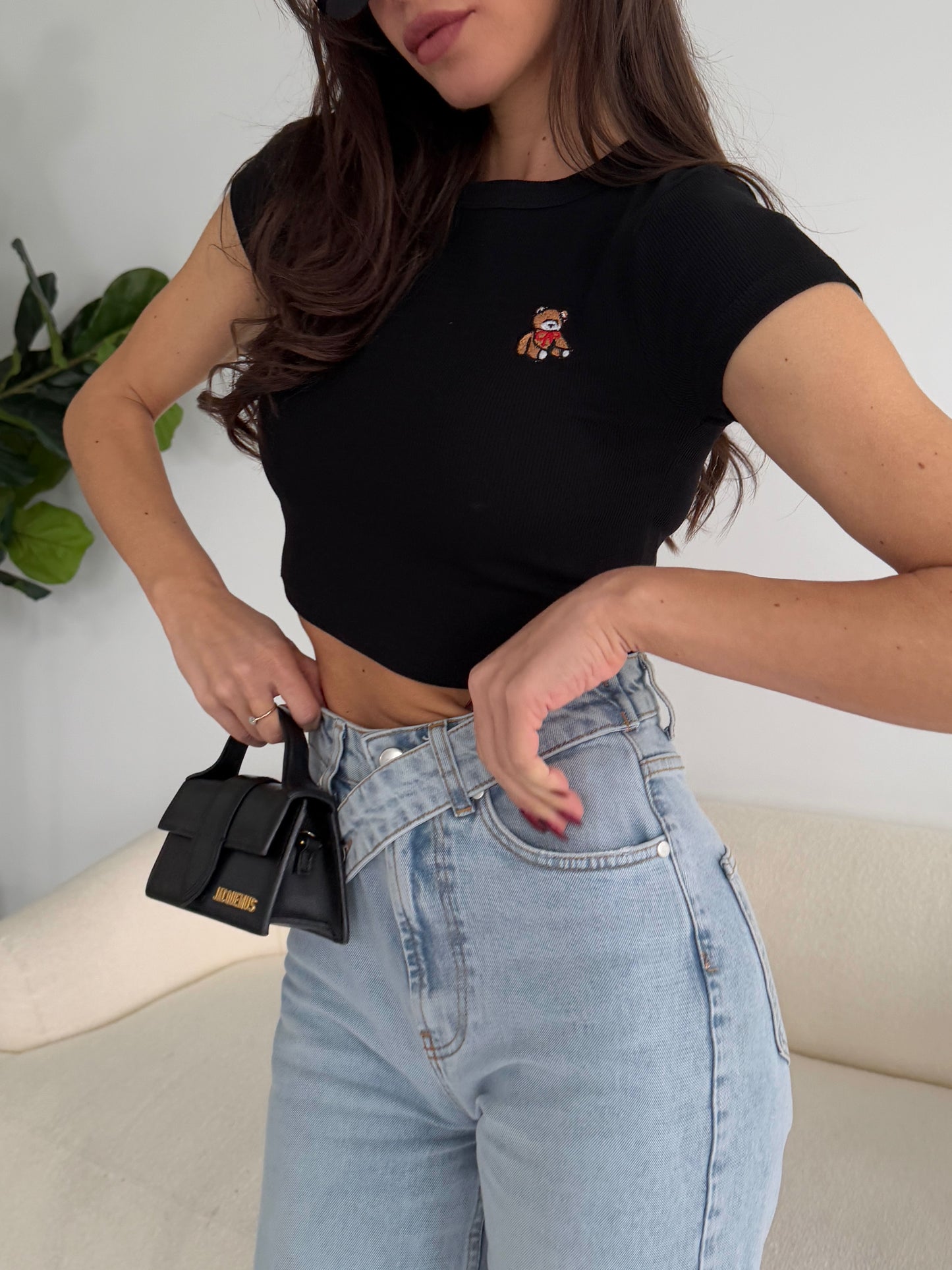 CROPPED TEDDY SHIRT