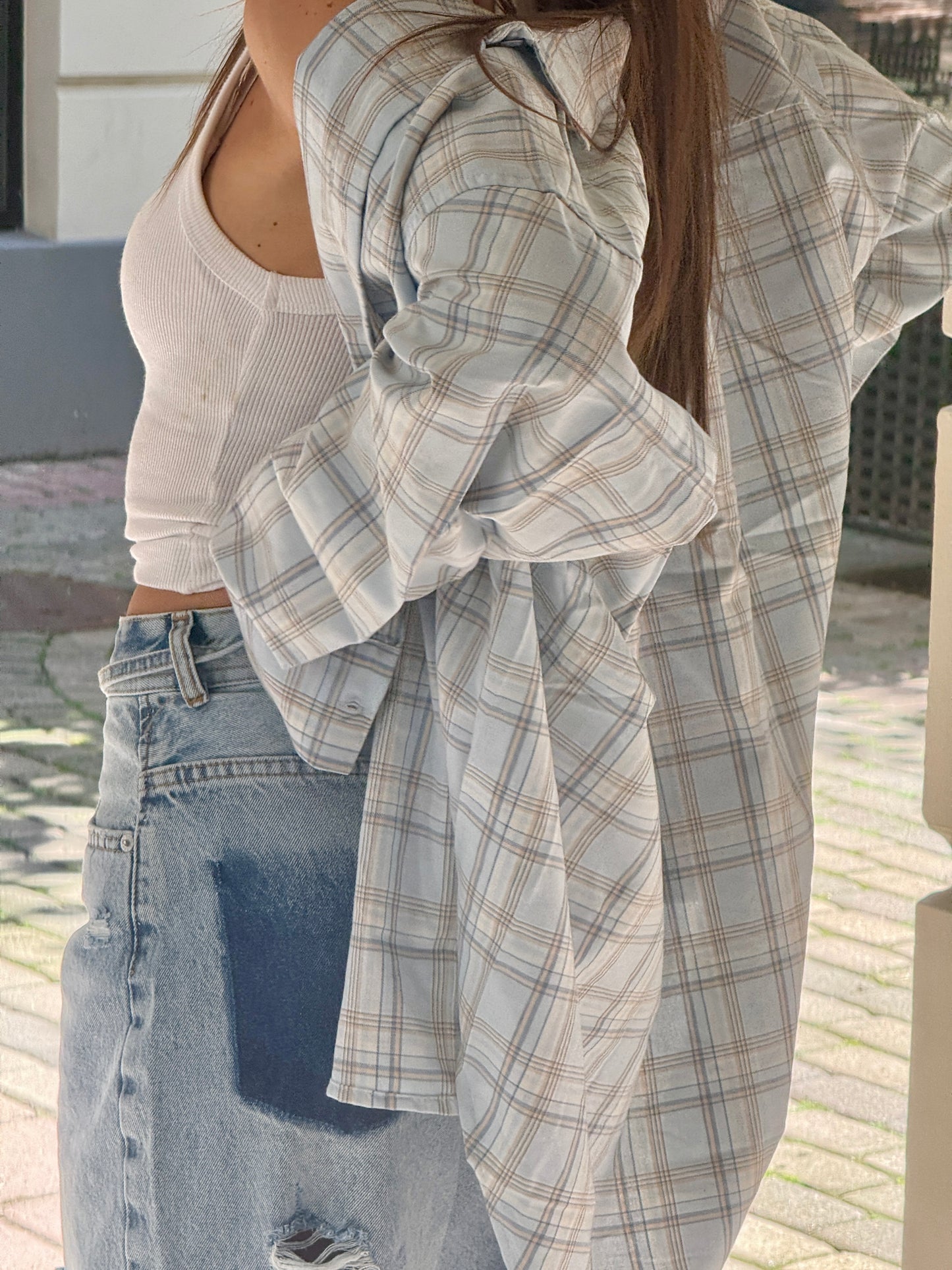 CHECKERED SHIRT “Baby Blue”