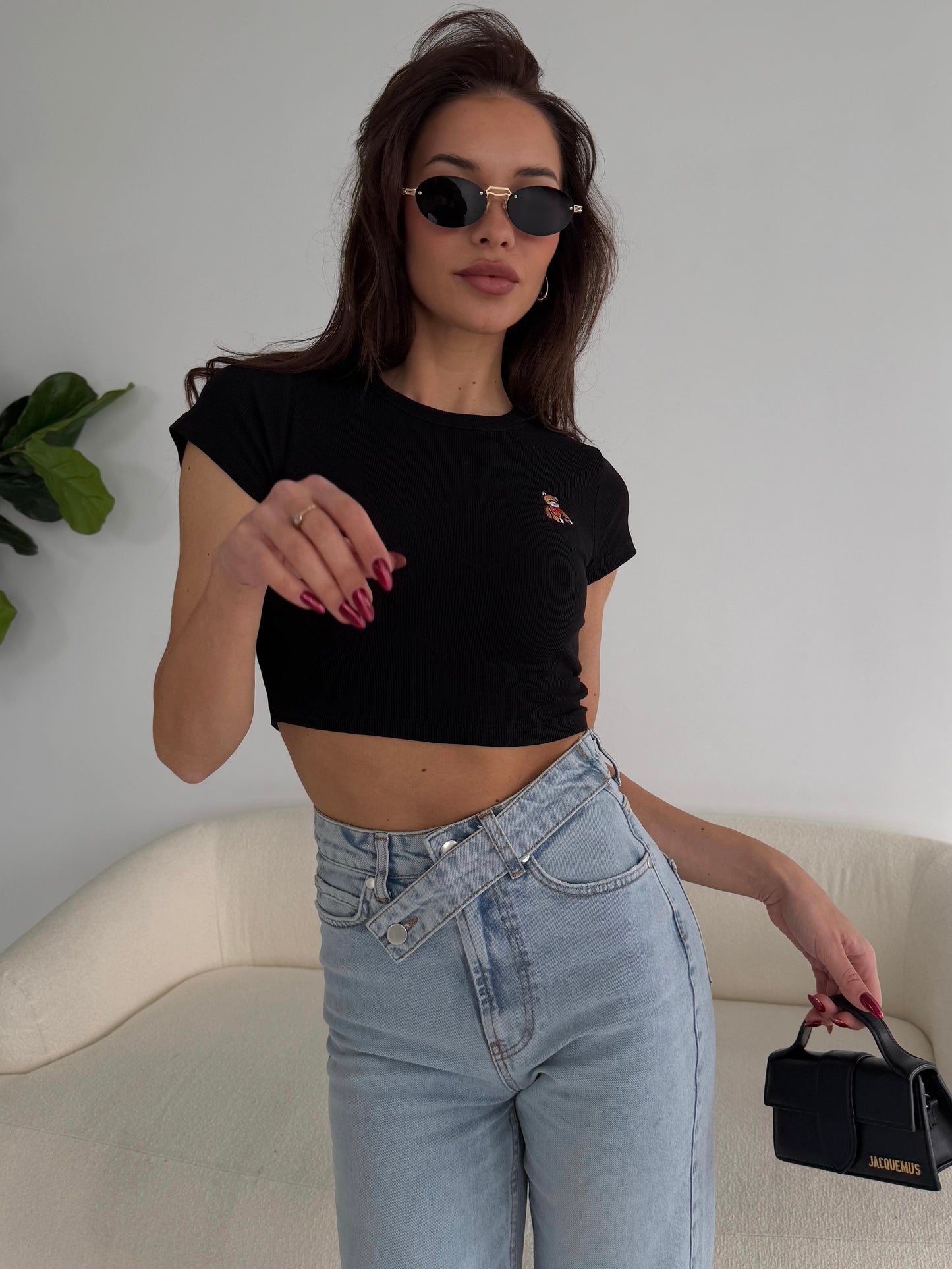 CROPPED TEDDY SHIRT