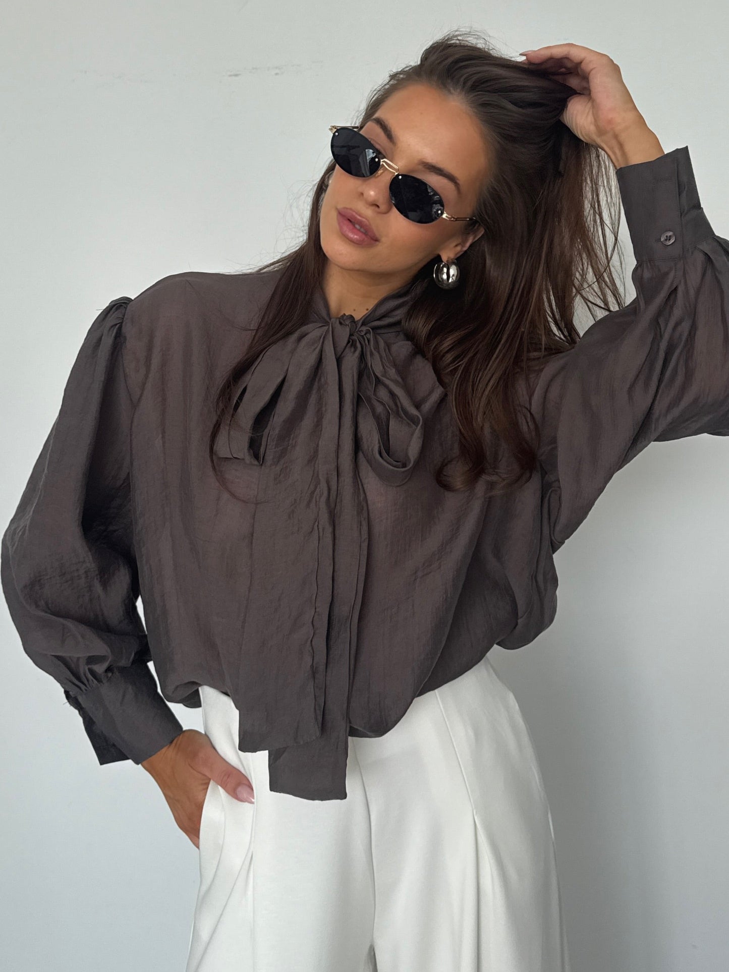 ELEGANT BLOUSE “Light Choco”