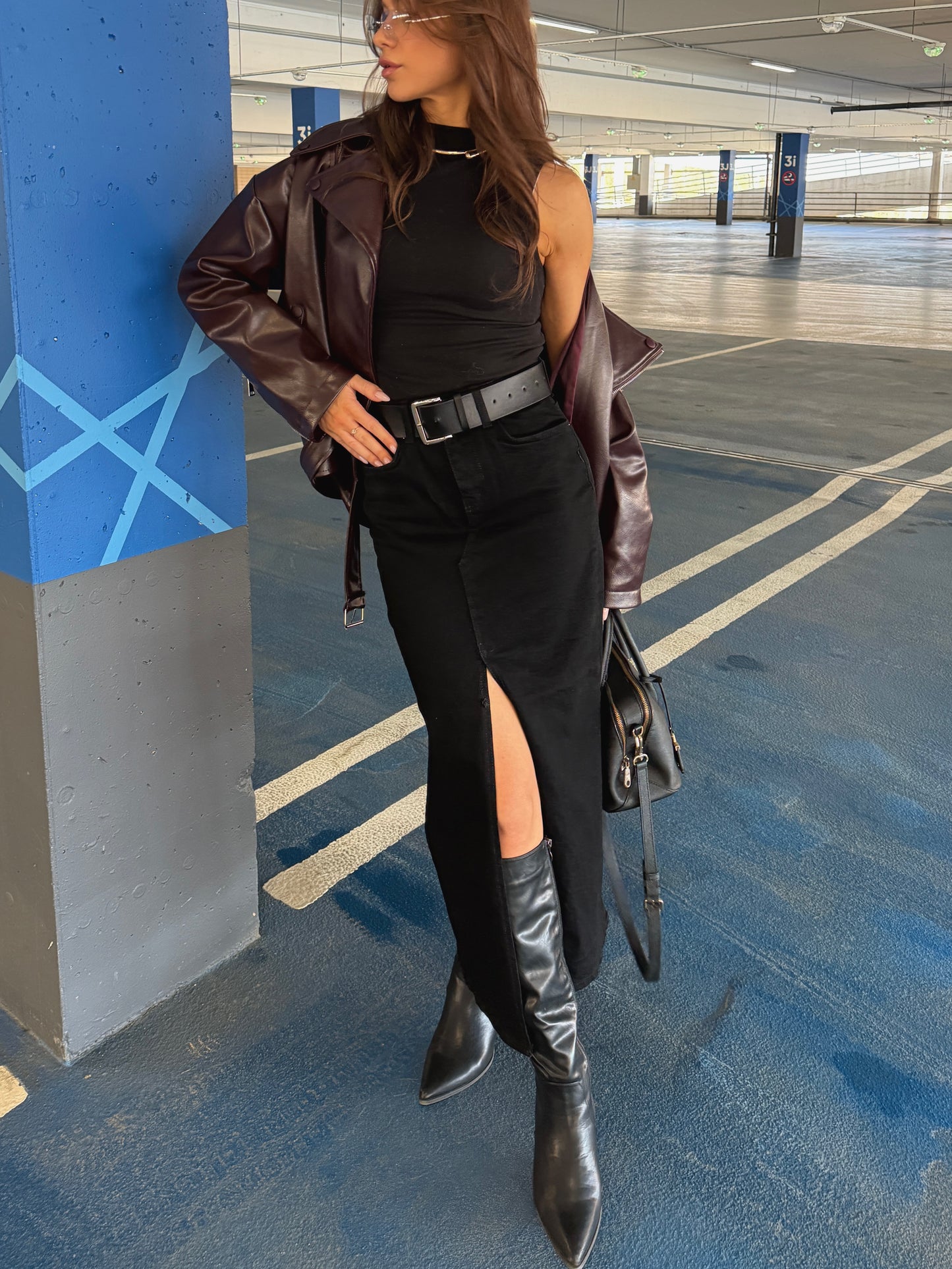 MAXI SKIRT “Black Denim”