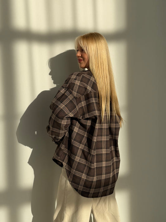 CHECKERED SHIRT “Brown”