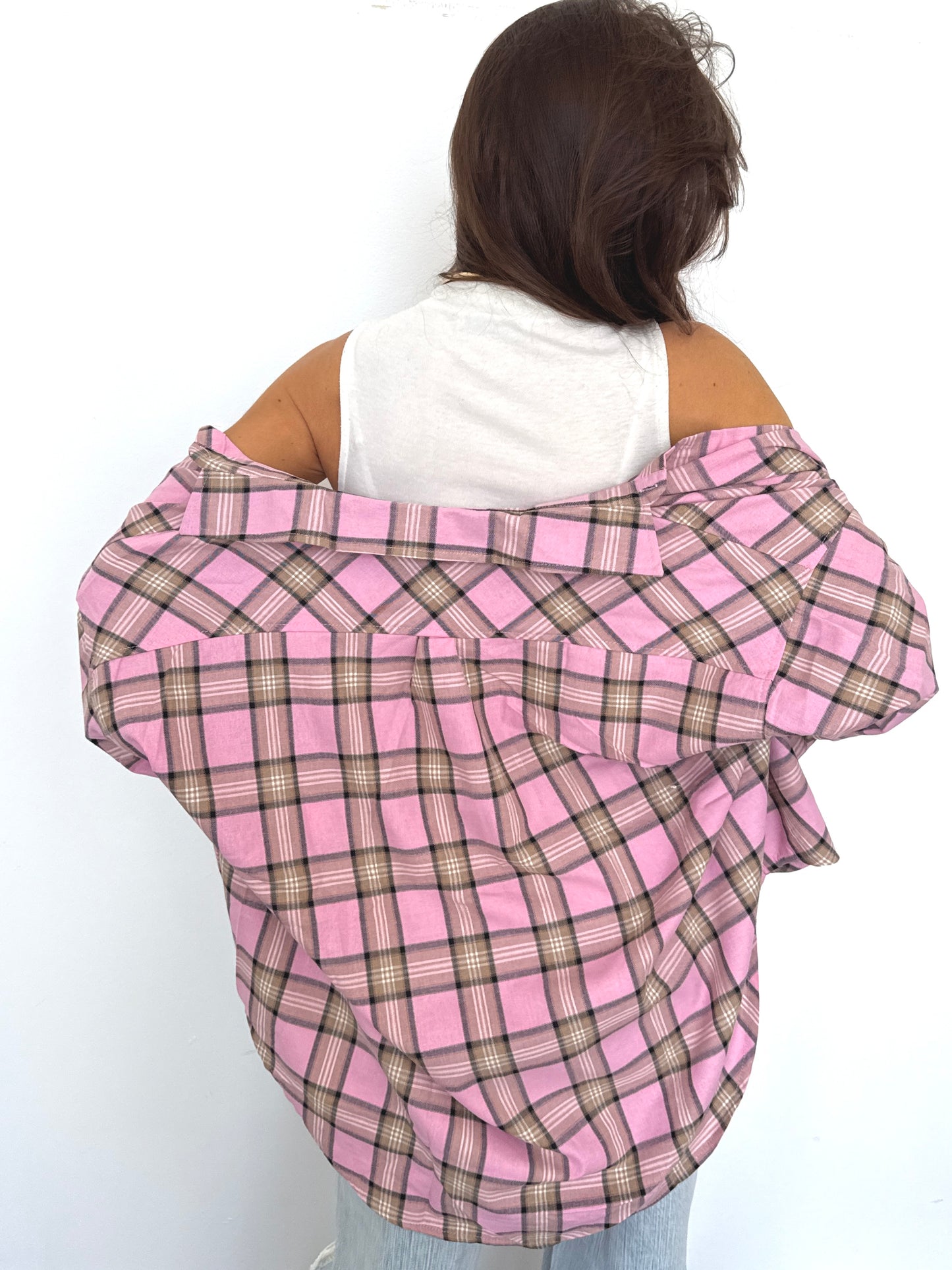 CHECKERED SHIRT “Brown&Pink”